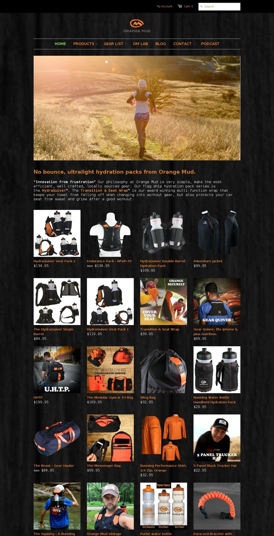 orangemud.com shopify website screenshot