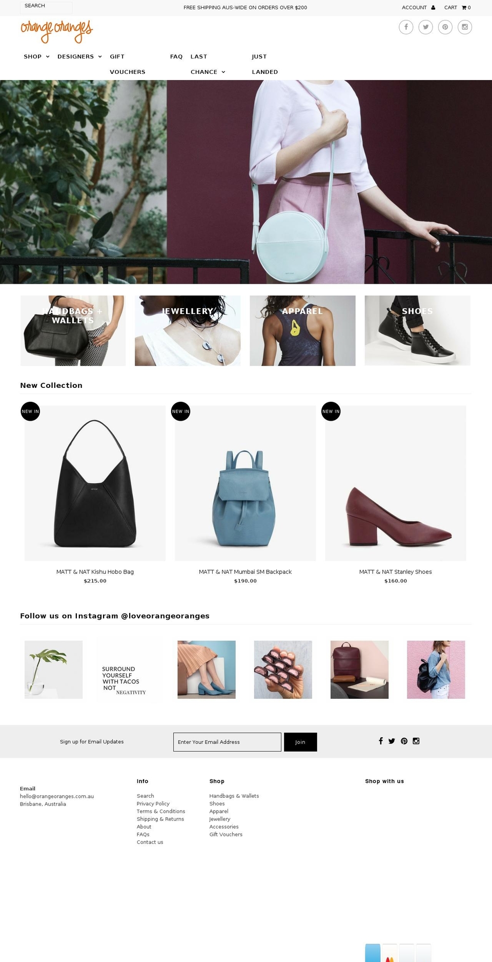 orangeoranges.com shopify website screenshot