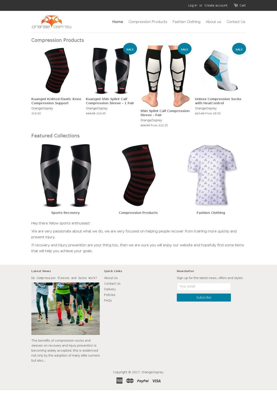 orangeosprey.com shopify website screenshot