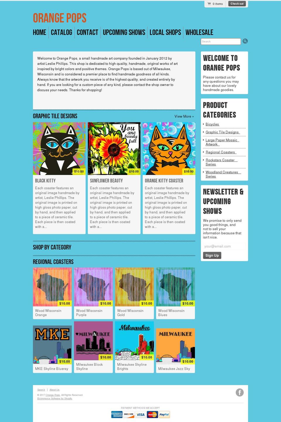 orangepops.com shopify website screenshot