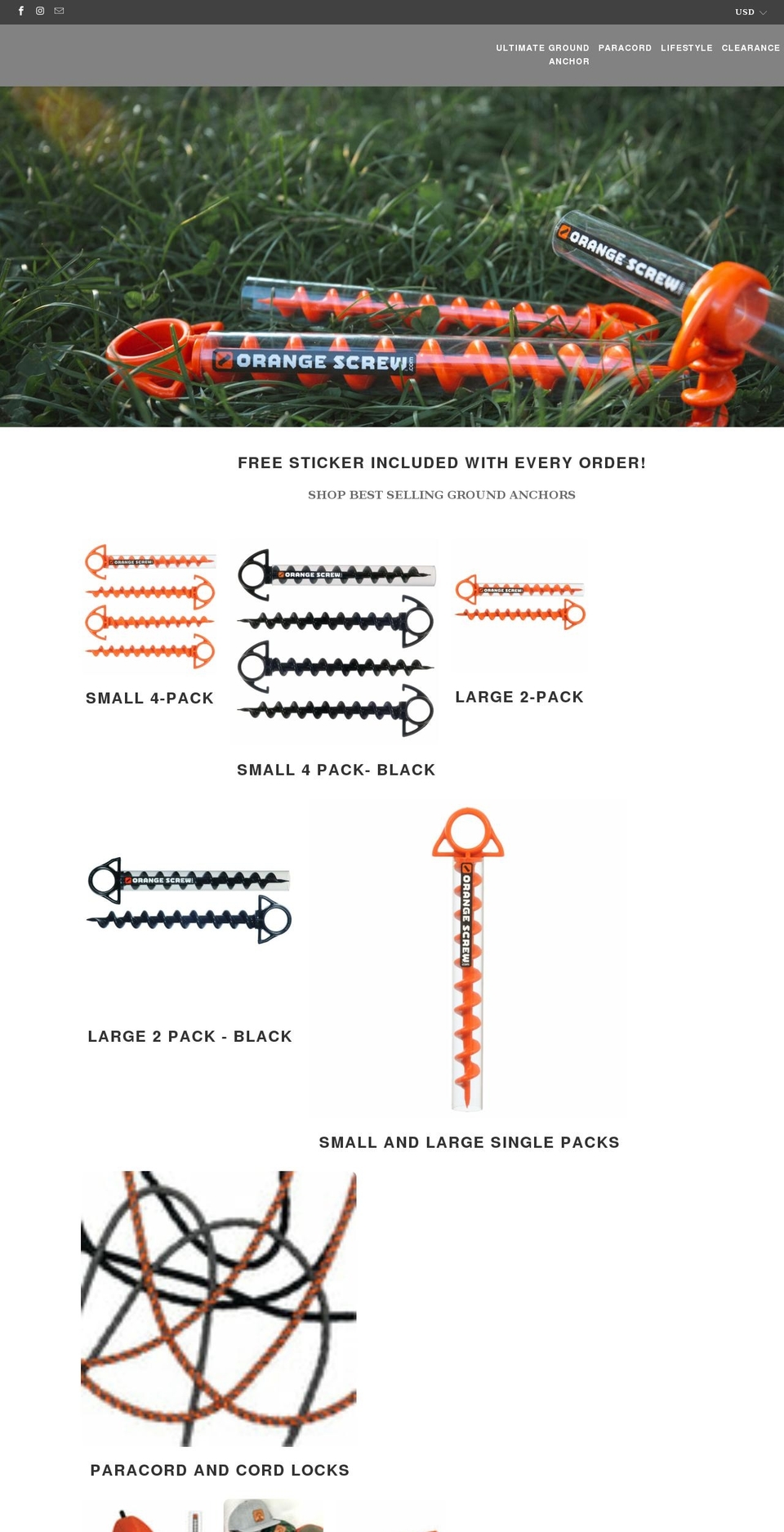 orangescrew.com shopify website screenshot