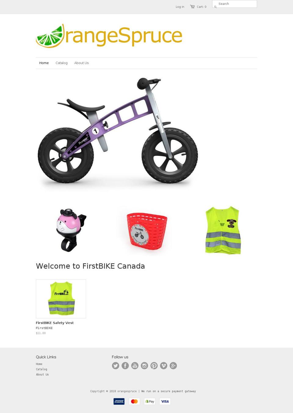 orangespruce.com — Shopify storefront screenshot