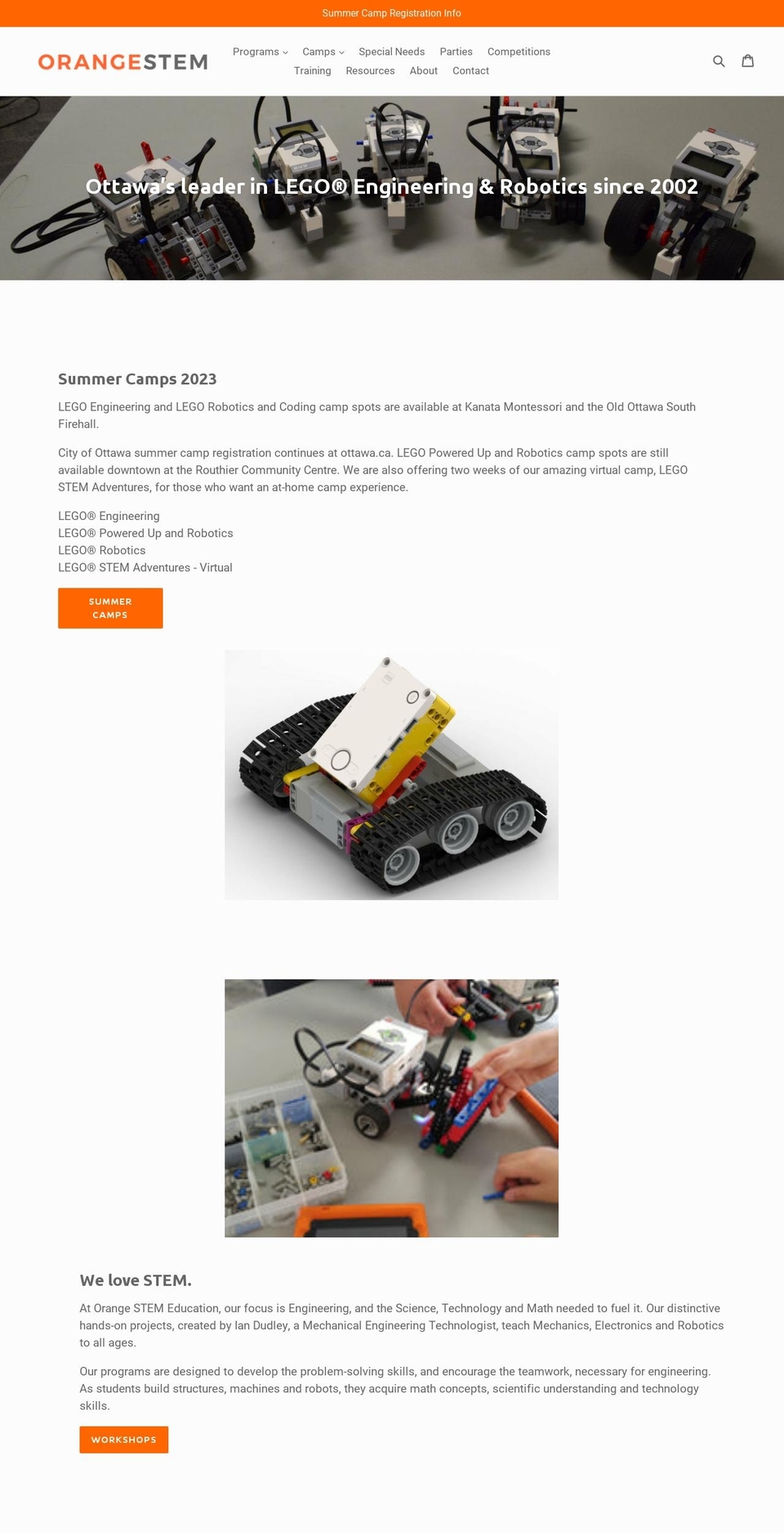 orangestem.ca shopify website screenshot