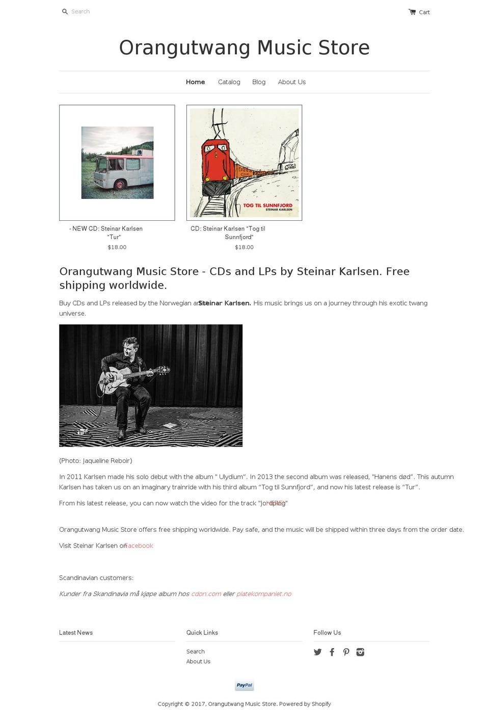 orangutwangmusic.com shopify website screenshot