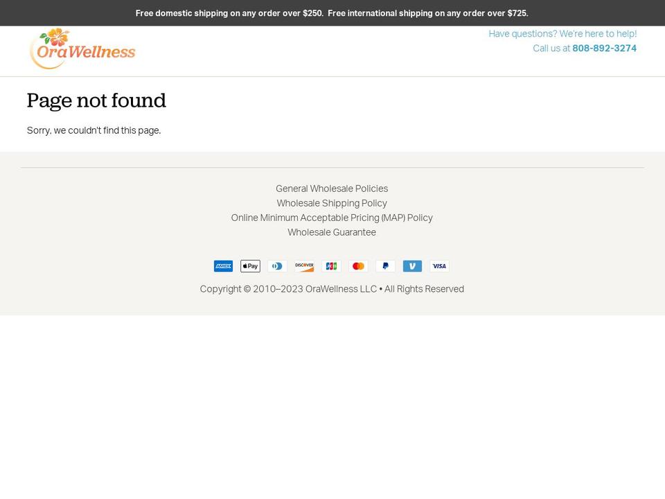 orawholesale-expansion-store.myshopify.com shopify website screenshot