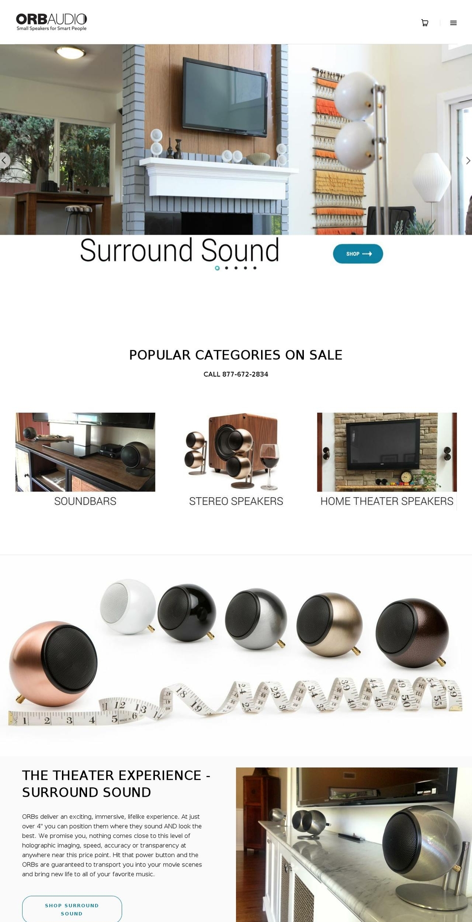 orbaudio.us shopify website screenshot