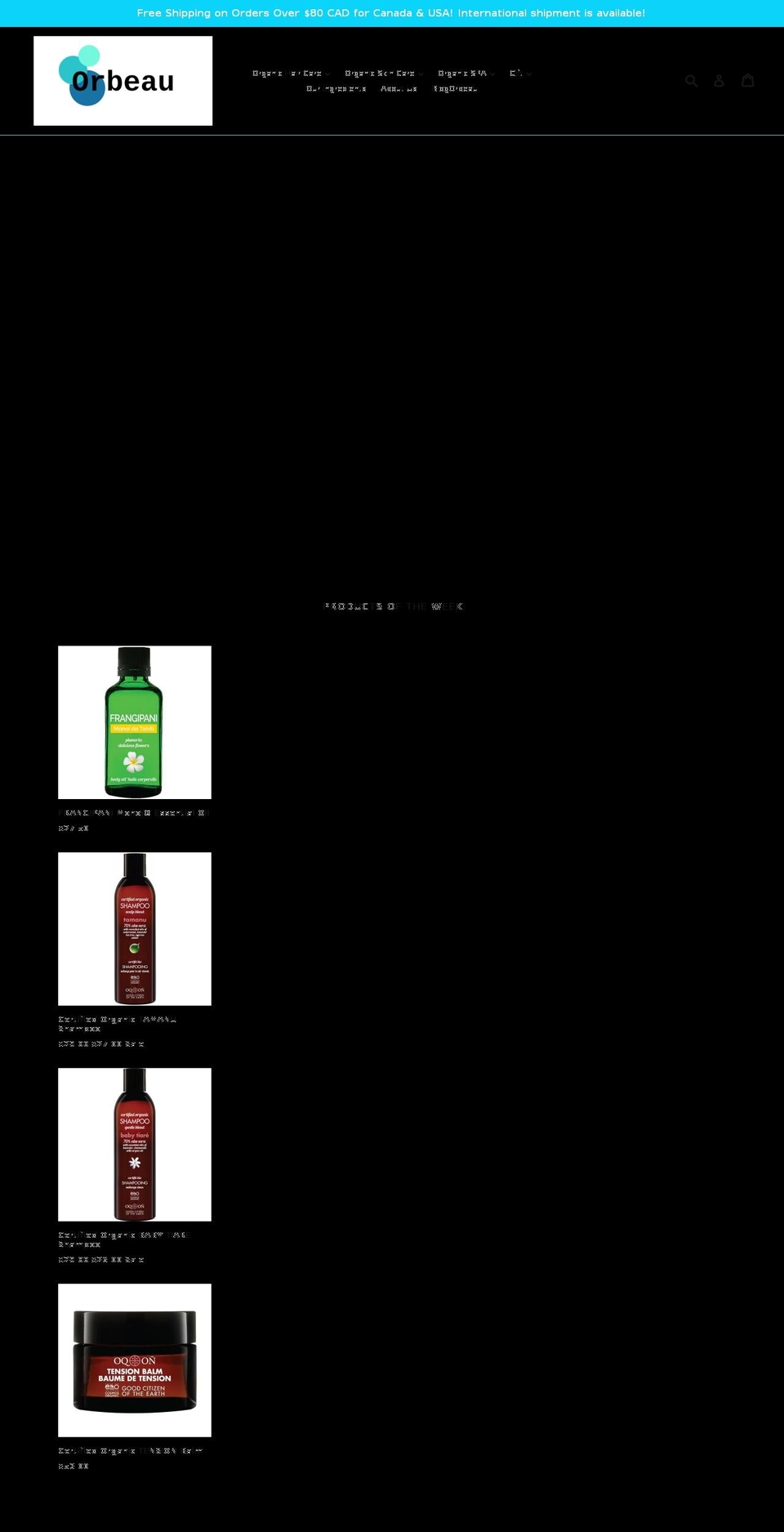orbeau.com — Shopify storefront screenshot