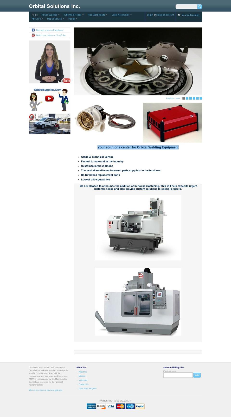 orbitalsupplies.com shopify website screenshot