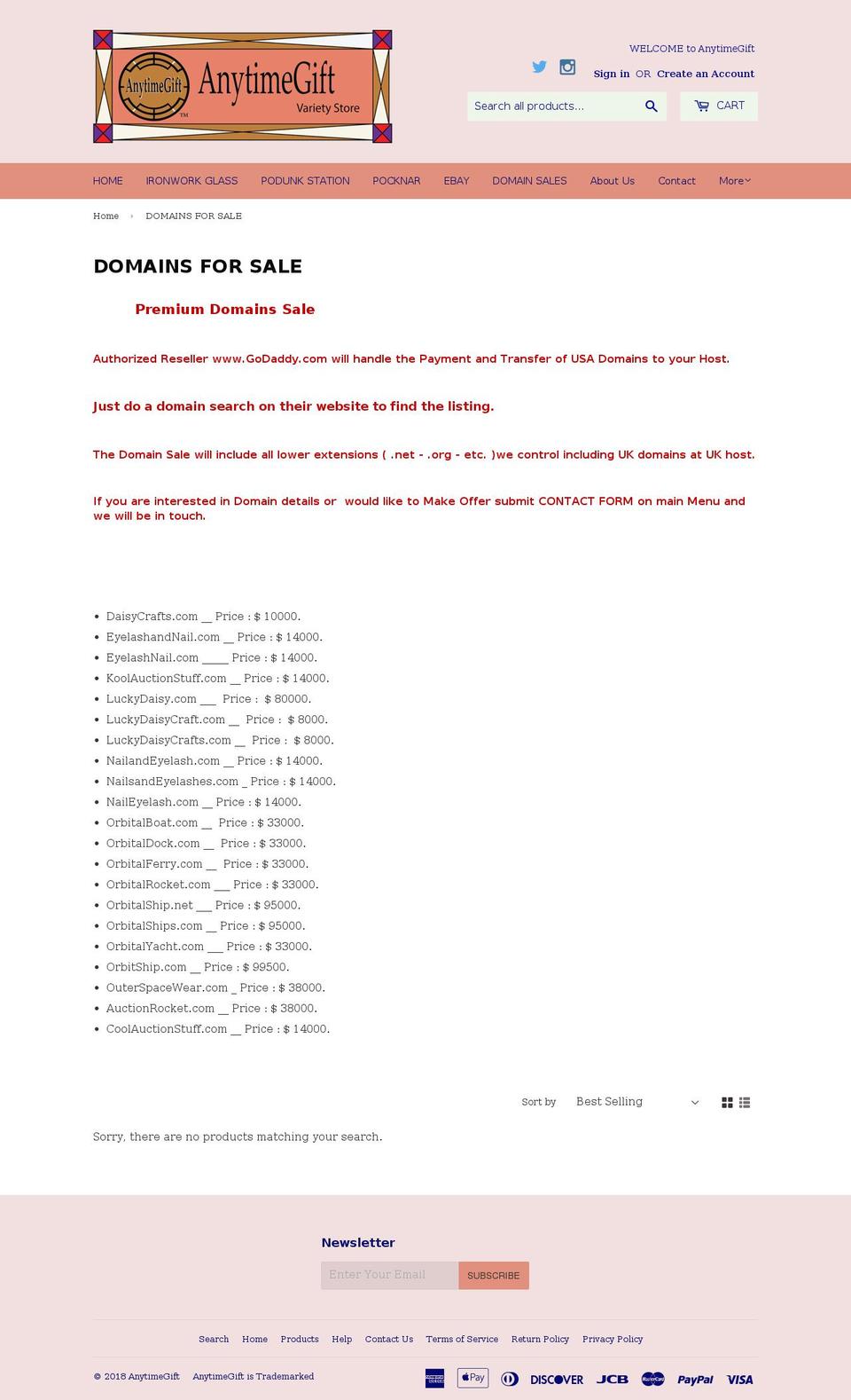 orbitships.com shopify website screenshot