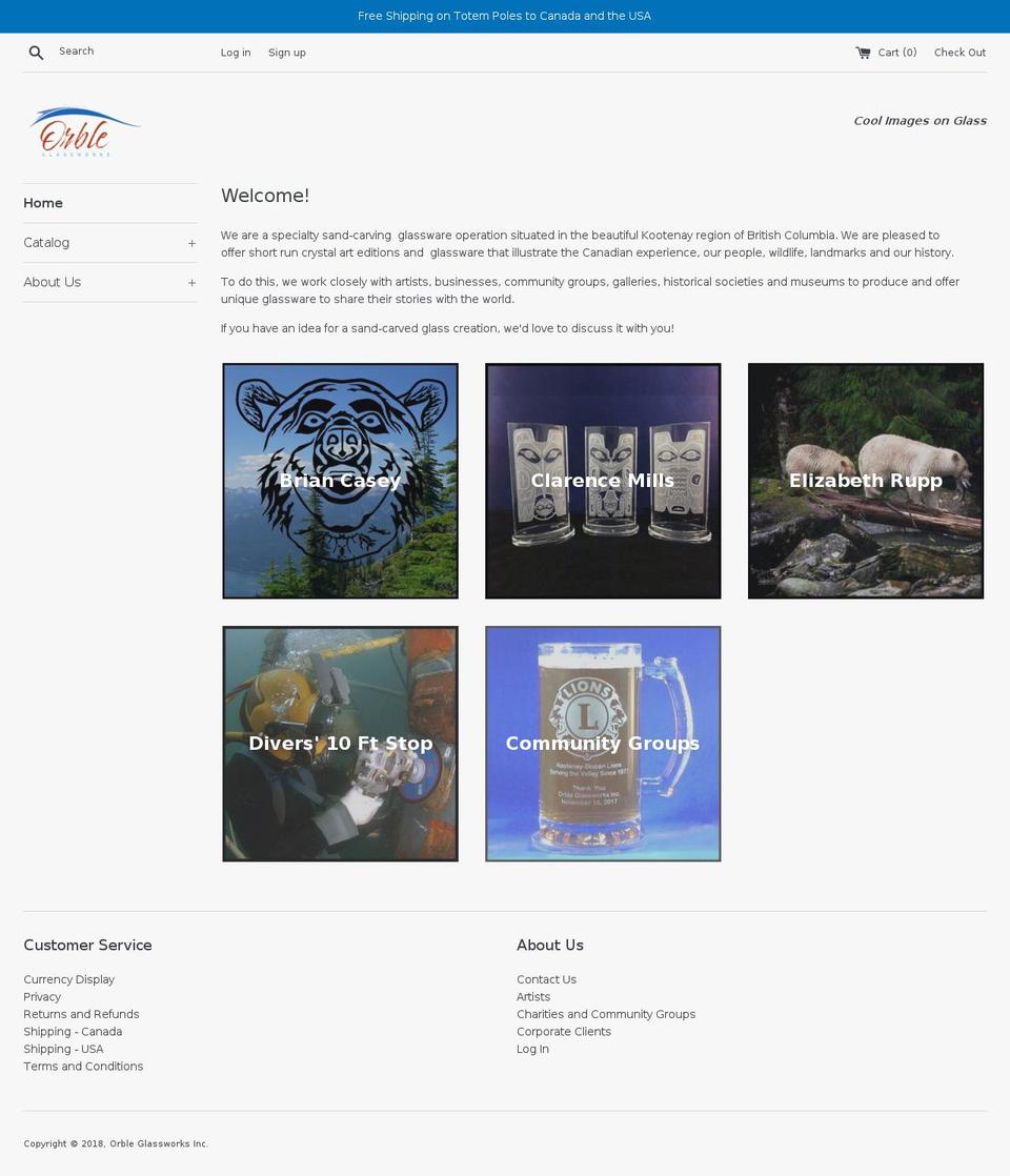 orbleglass.com — Shopify storefront screenshot