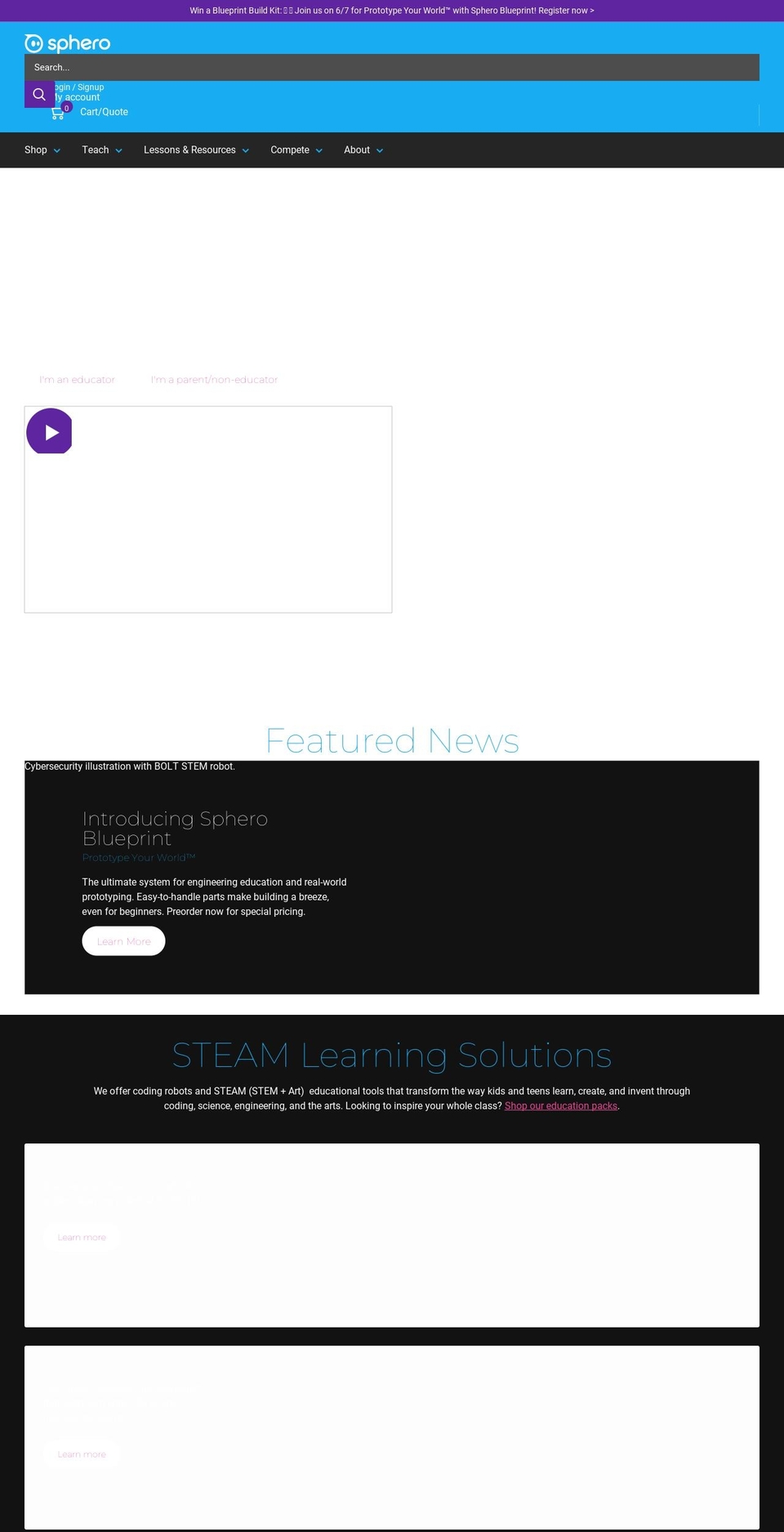 orbotix.com shopify website screenshot