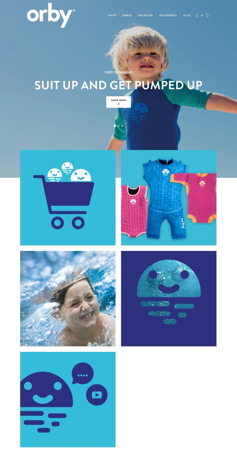 orbyswim.com shopify website screenshot