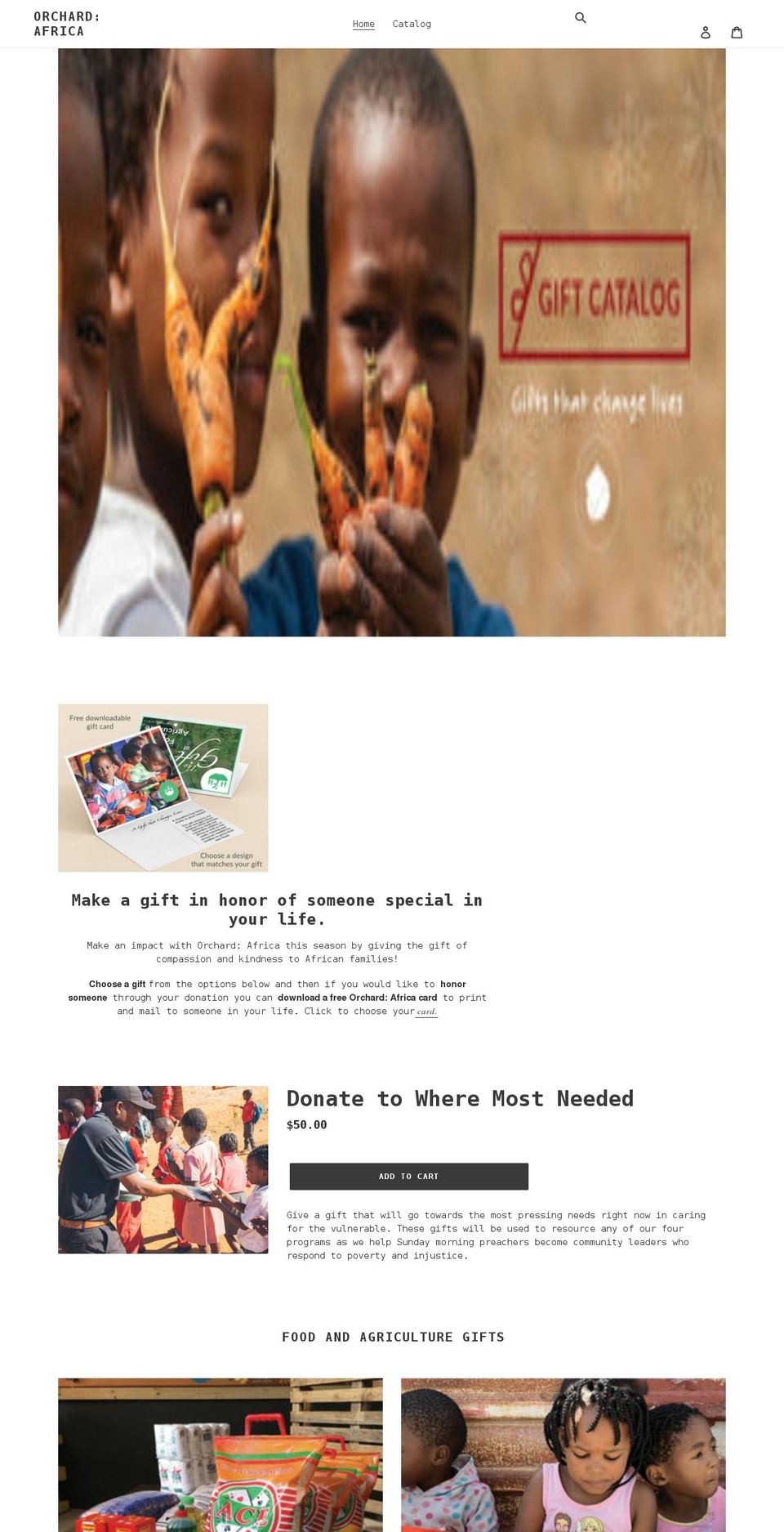 orchard-africa.myshopify.com shopify website screenshot