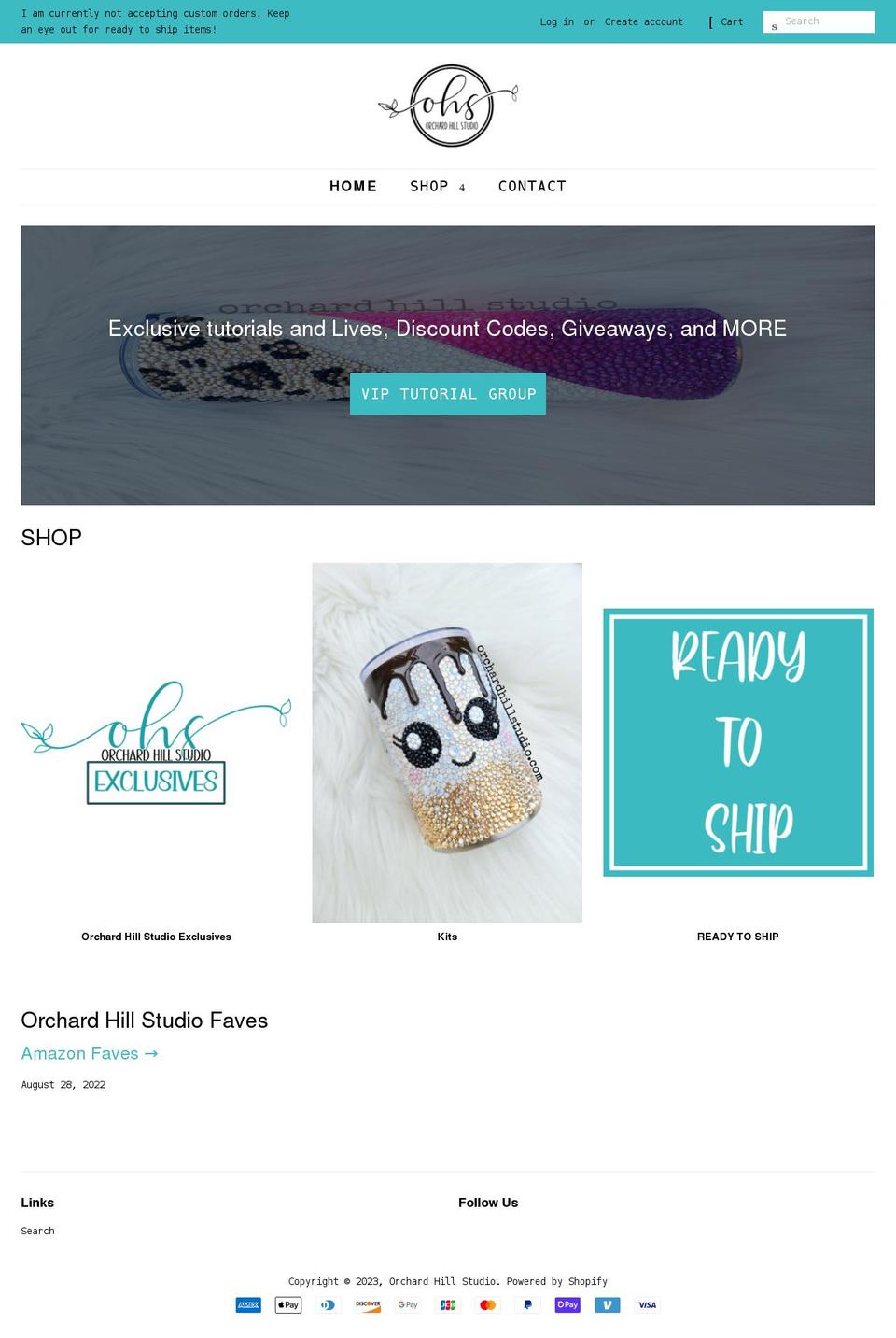 orchardhillstudio.com shopify website screenshot