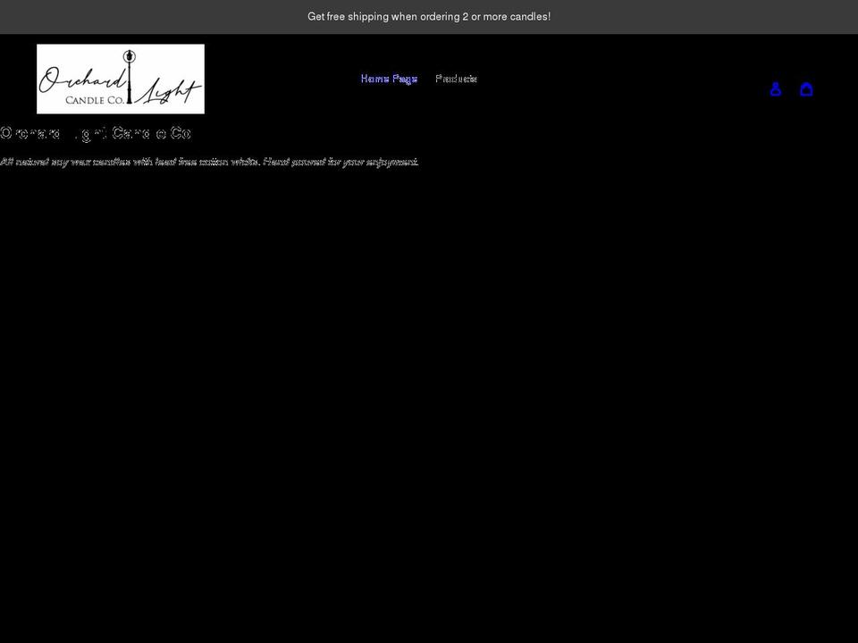 orchardlight.com shopify website screenshot
