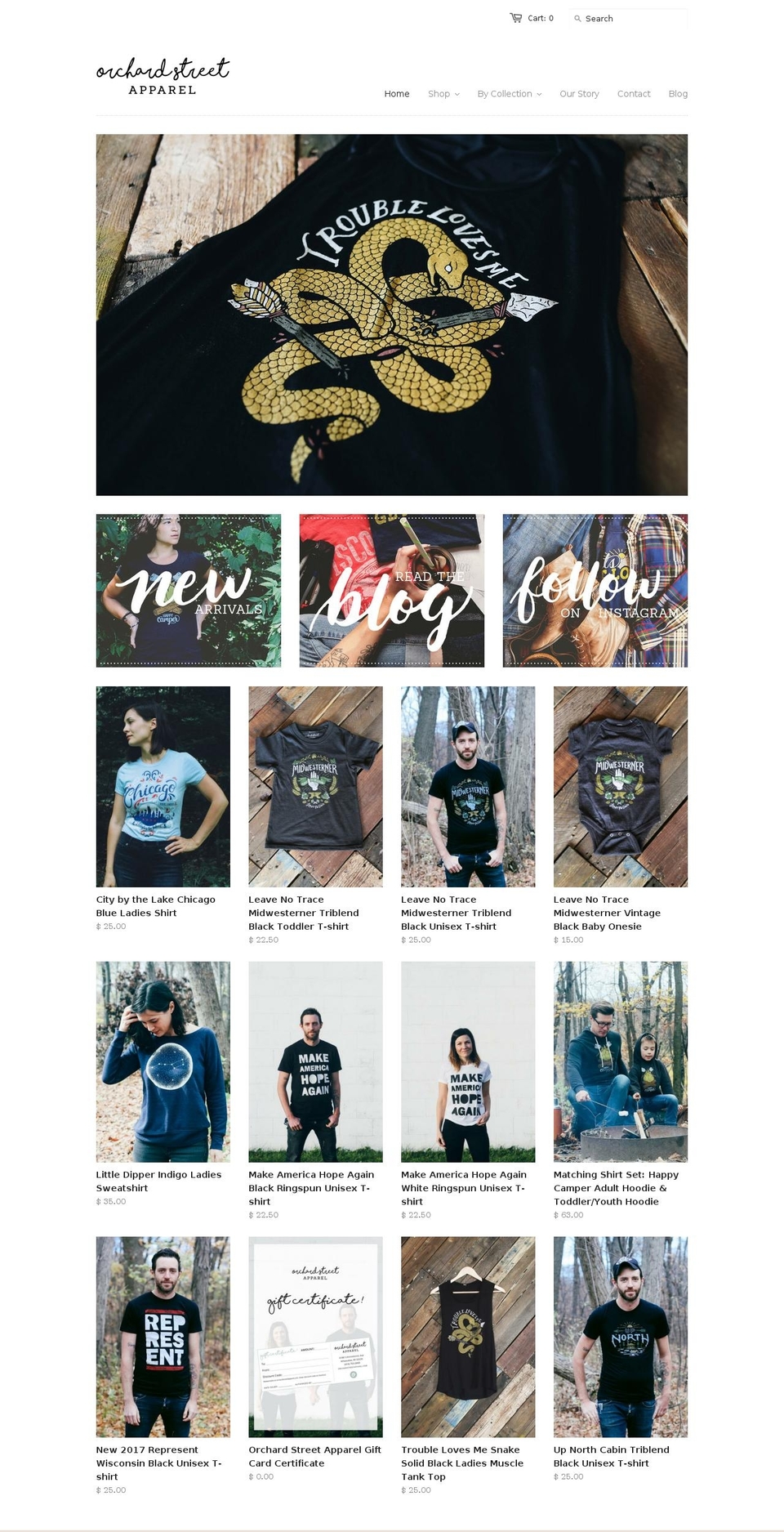 orchardstreetapparel.com shopify website screenshot