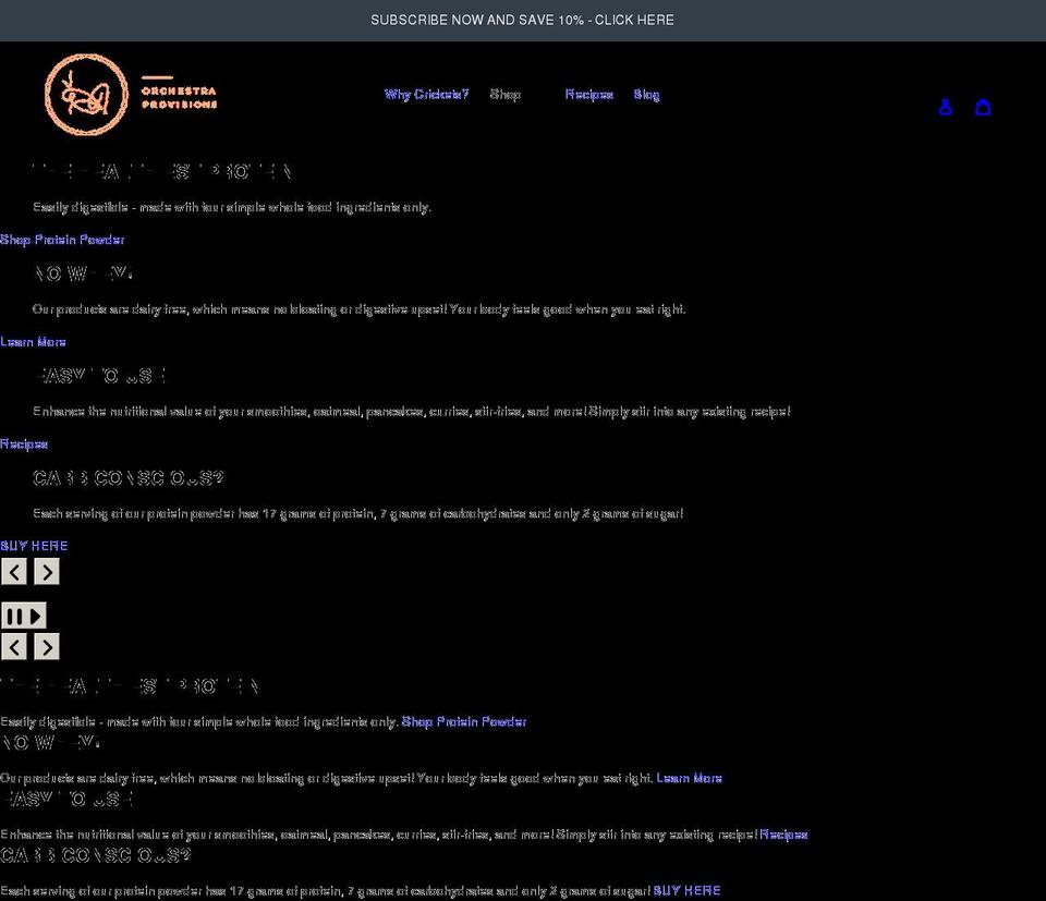 orchestraprovisions.com shopify website screenshot