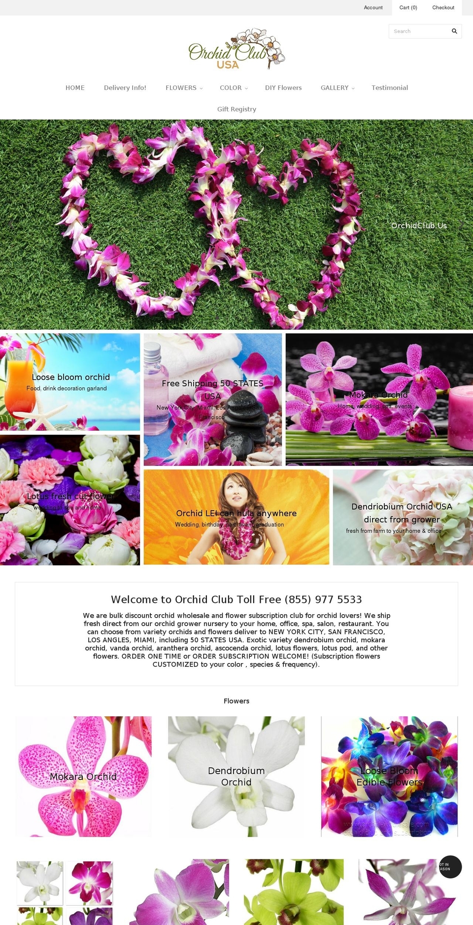 orchidclub.us shopify website screenshot