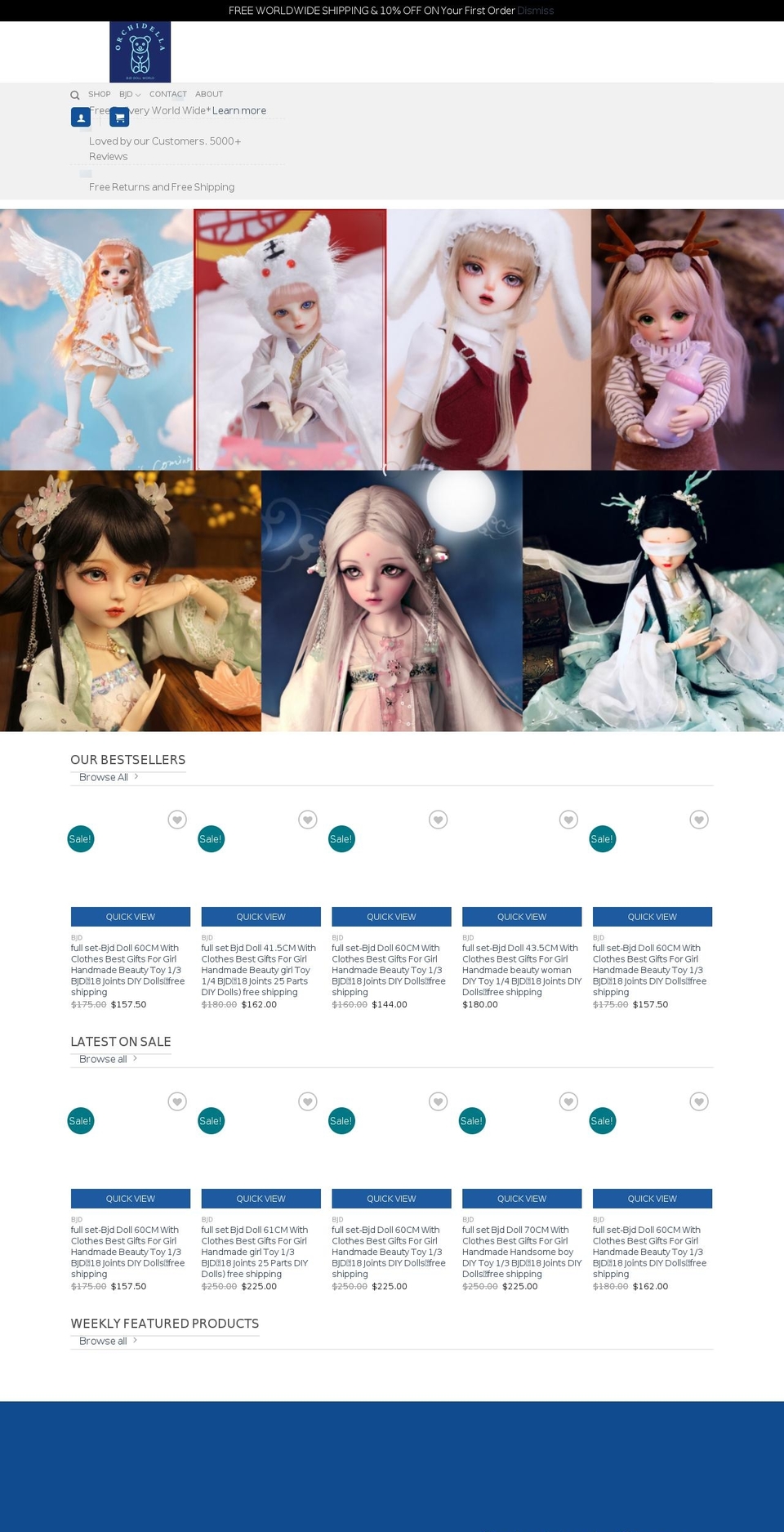 orchidella.com — Shopify storefront screenshot
