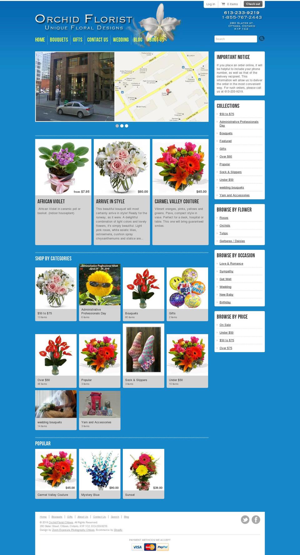 orchidfloristandboutique.com — Shopify storefront screenshot