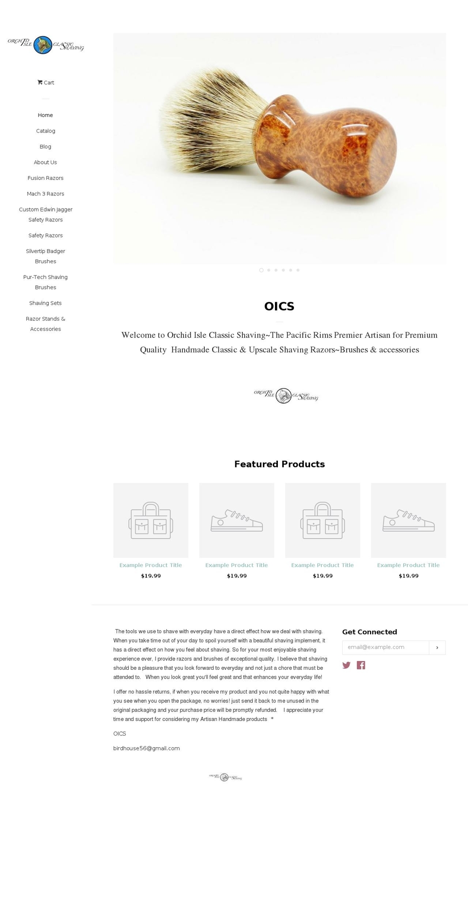 orchidisleclassicshaving.com — Shopify storefront screenshot
