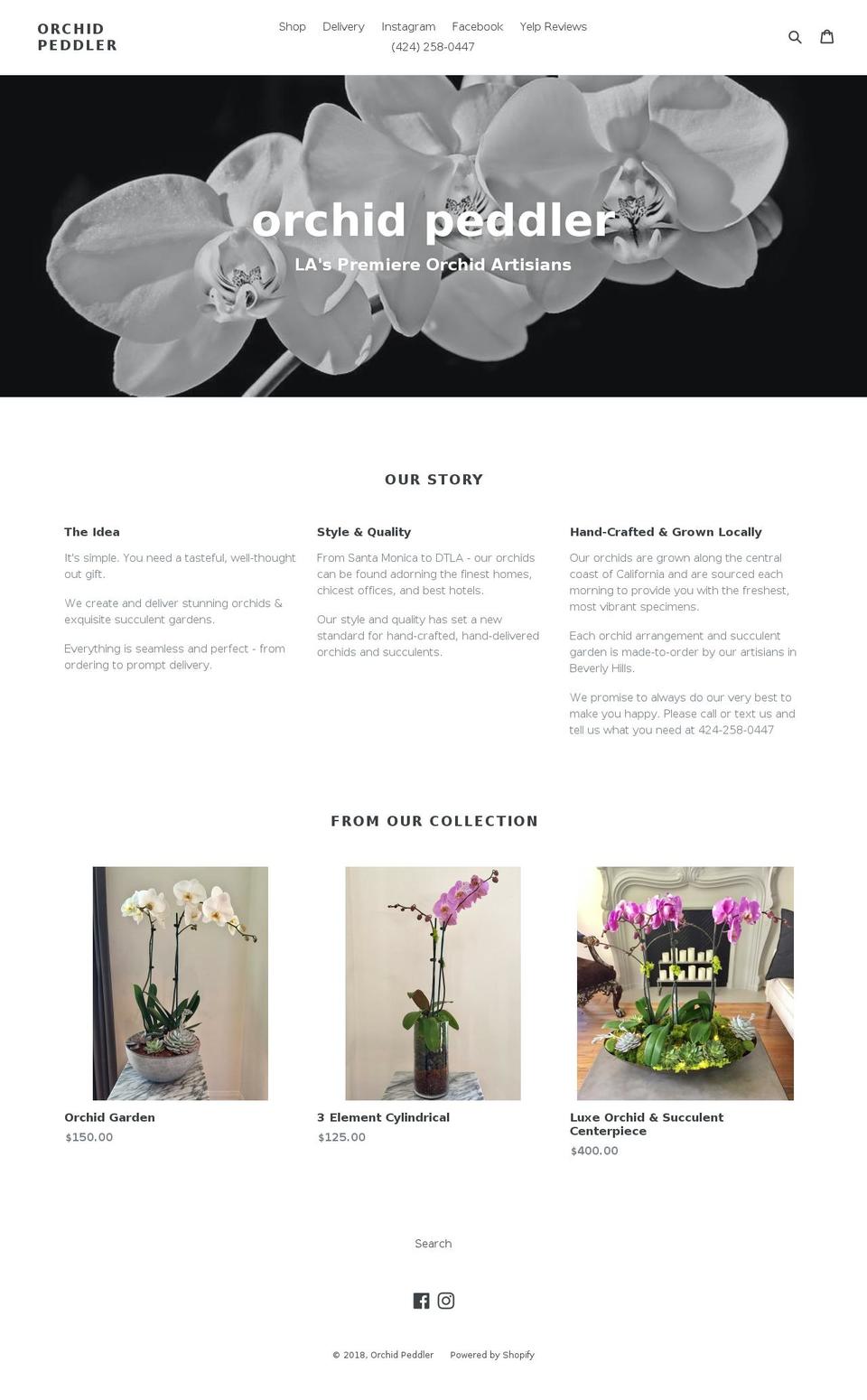 orchidpeddler.com — Shopify storefront screenshot