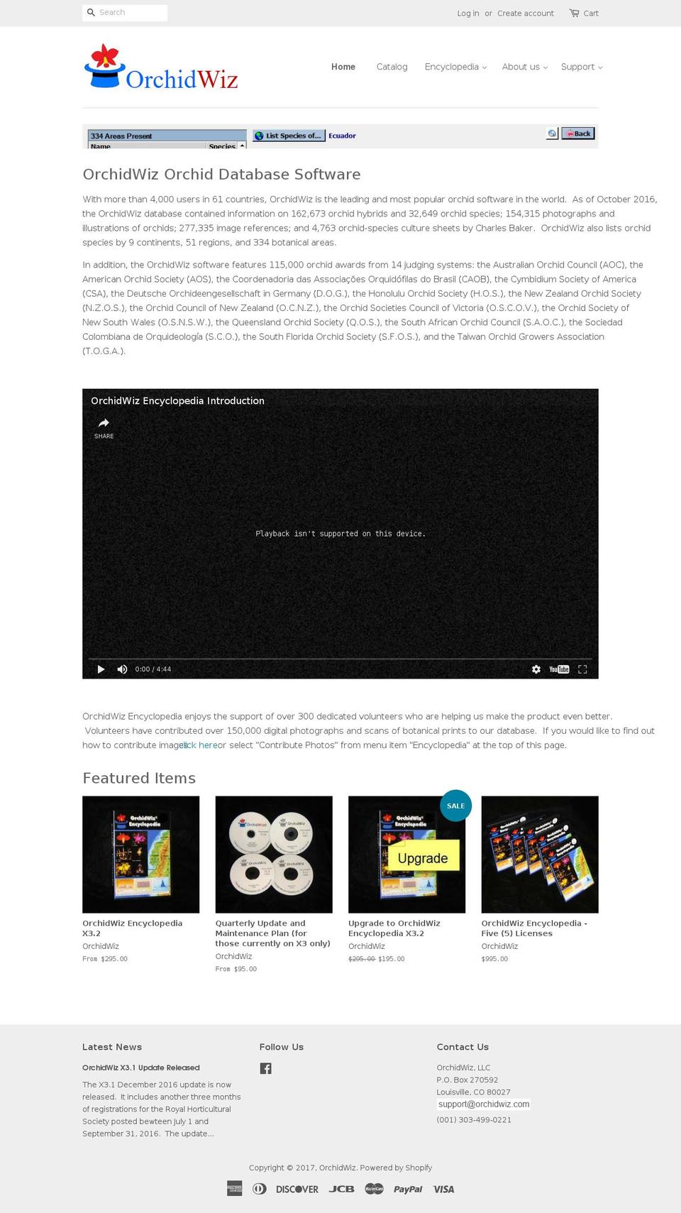 orchidwiz.com shopify website screenshot