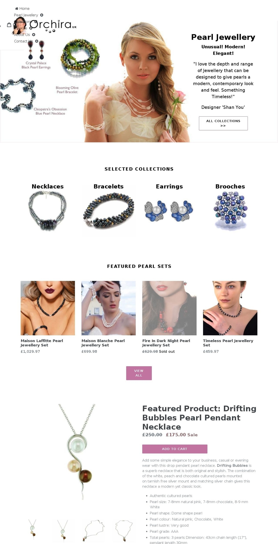 orchira.co.uk shopify website screenshot