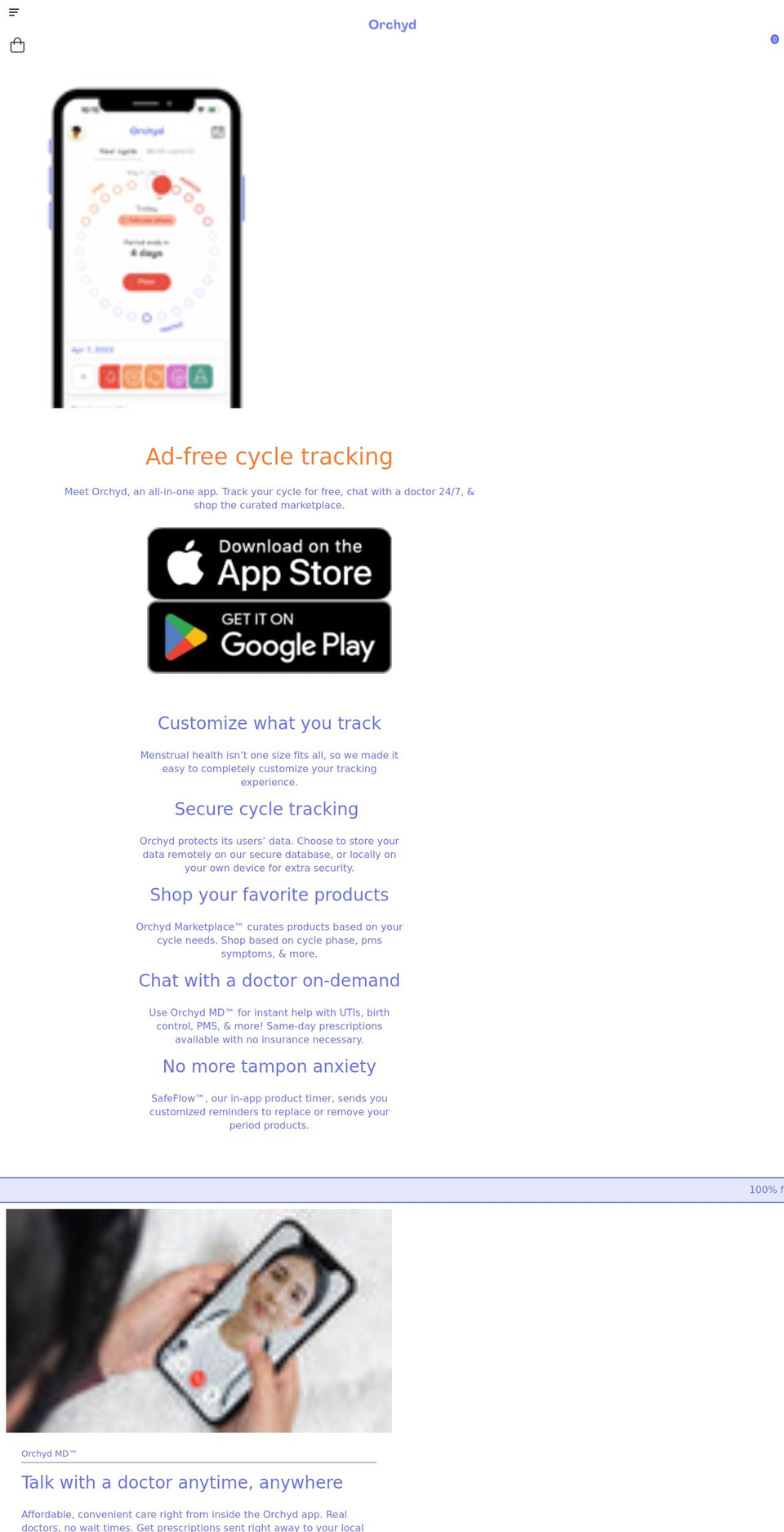 orchyd.com shopify website screenshot