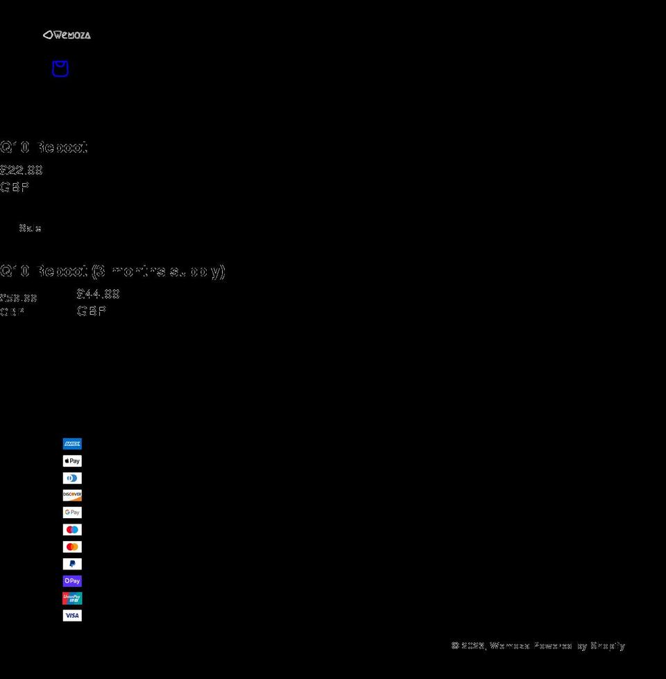 order.wemoza.com shopify website screenshot