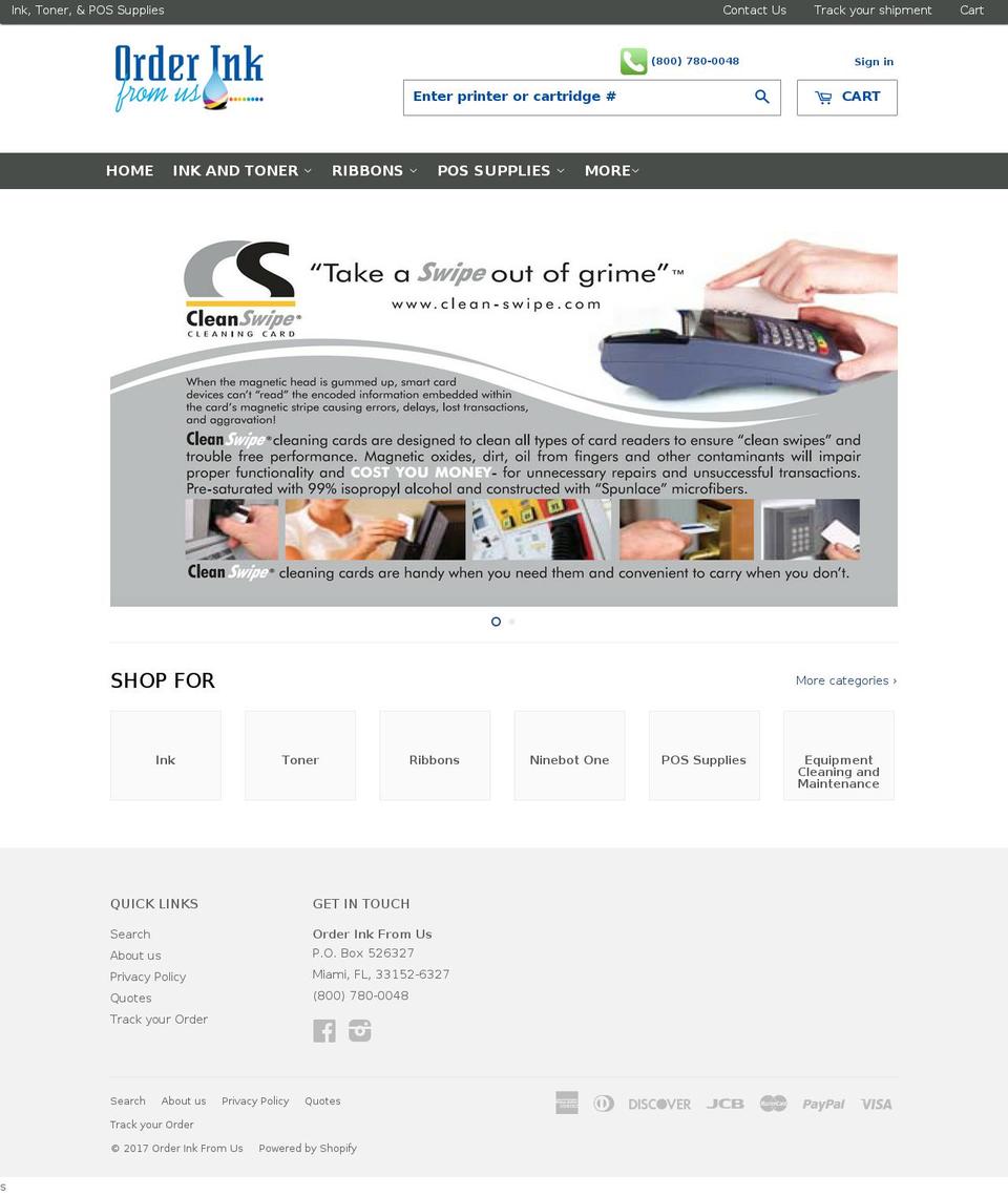 orderinkfromus.com shopify website screenshot