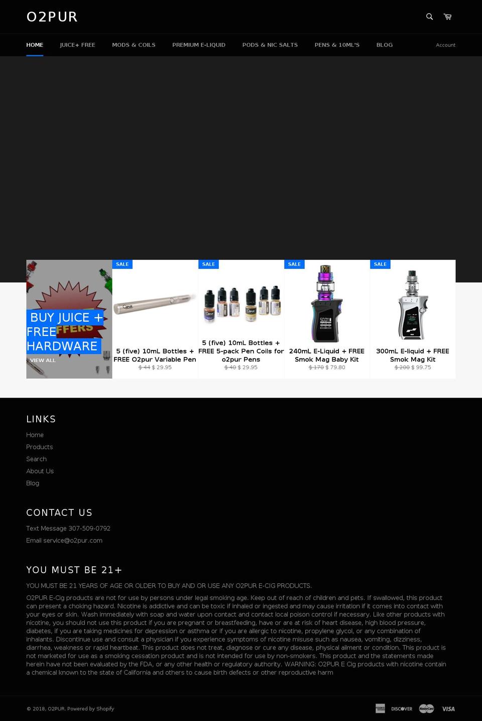 ordero2pur.com shopify website screenshot
