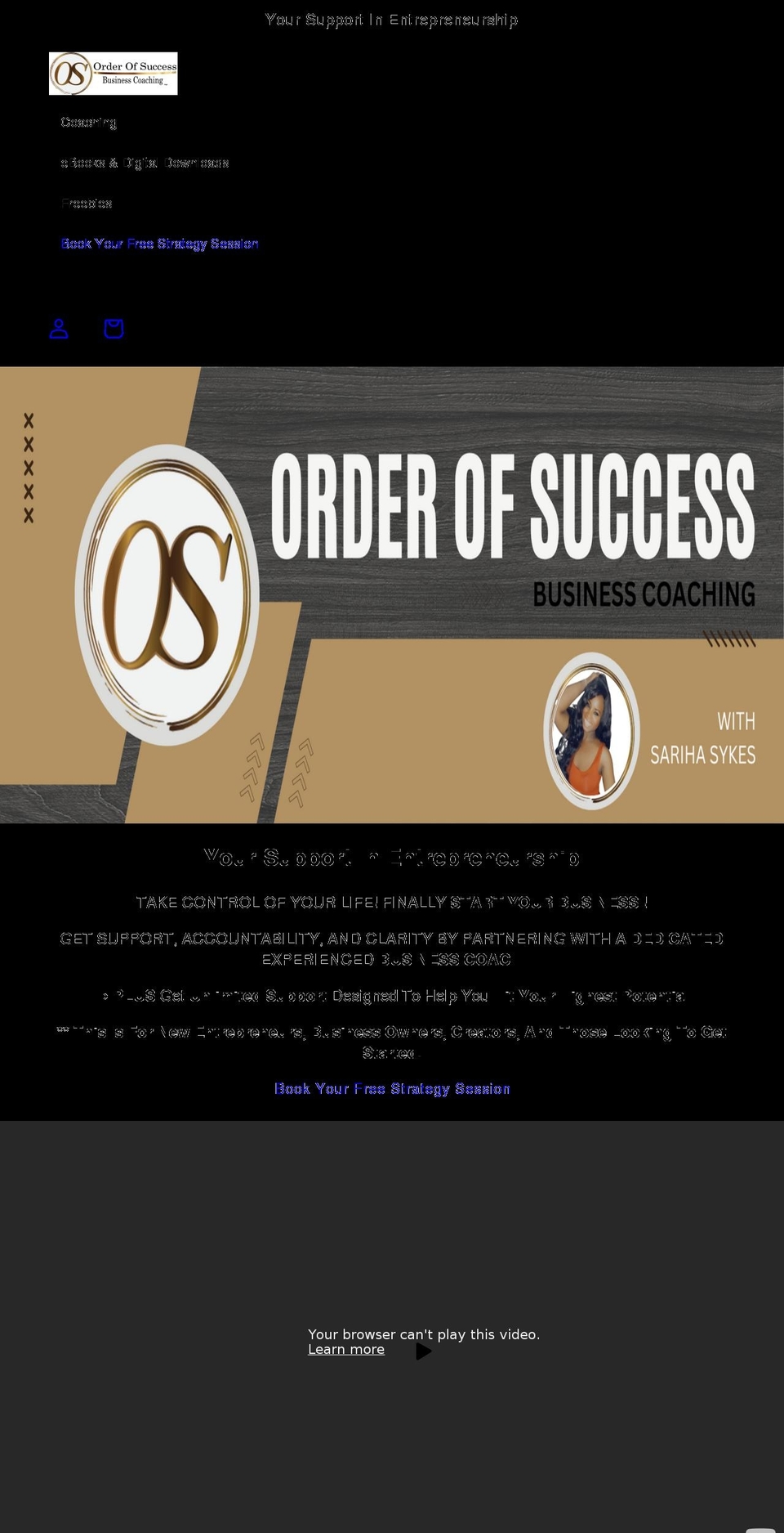 orderofsuccess.com shopify website screenshot