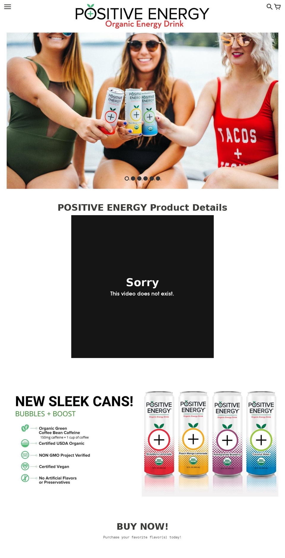 orderpositiveenergy.com — Shopify storefront screenshot