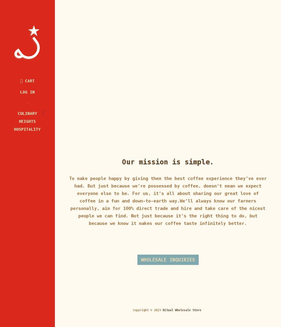 orderritual.com shopify website screenshot