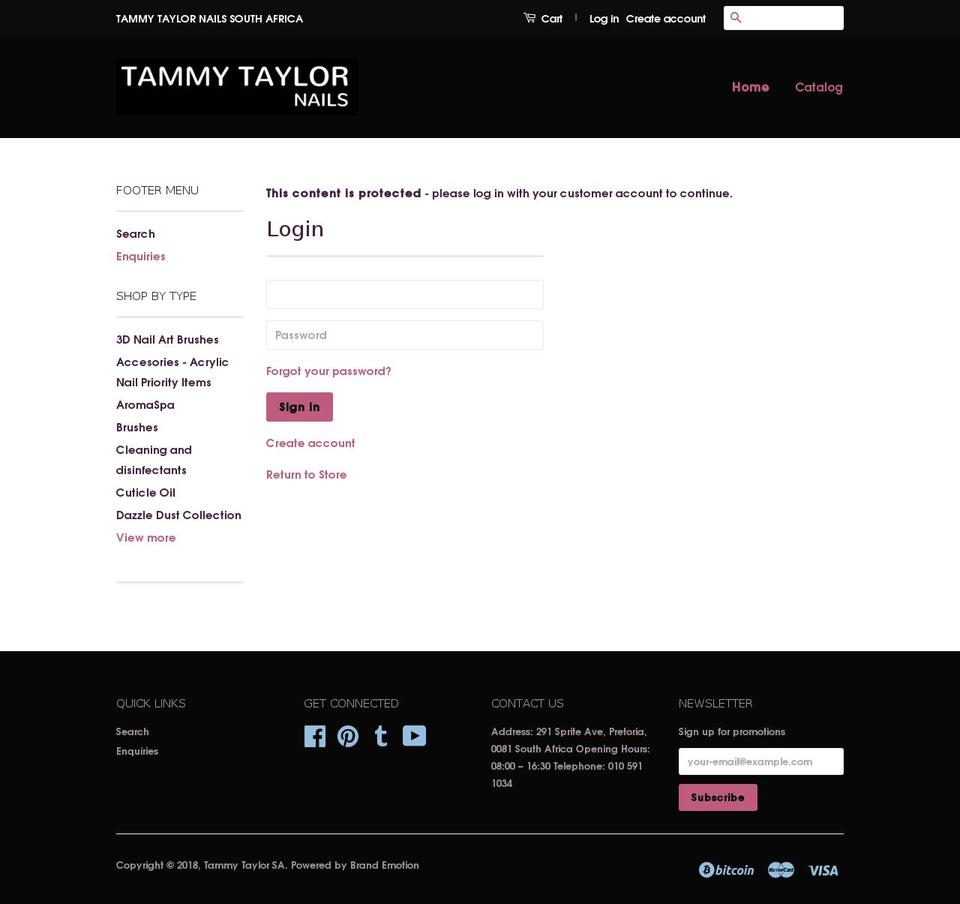 ordertammytaylor.com — Shopify storefront screenshot