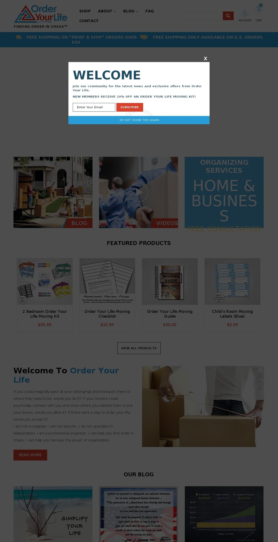 orderyourlife.com shopify website screenshot