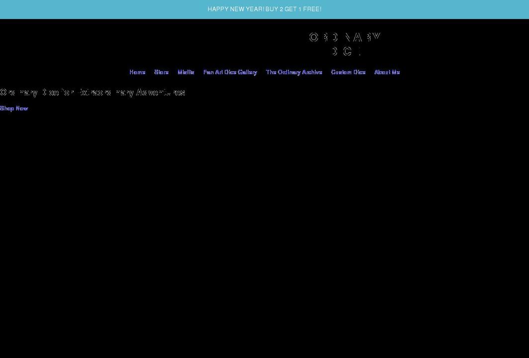 ordinarydice.com shopify website screenshot