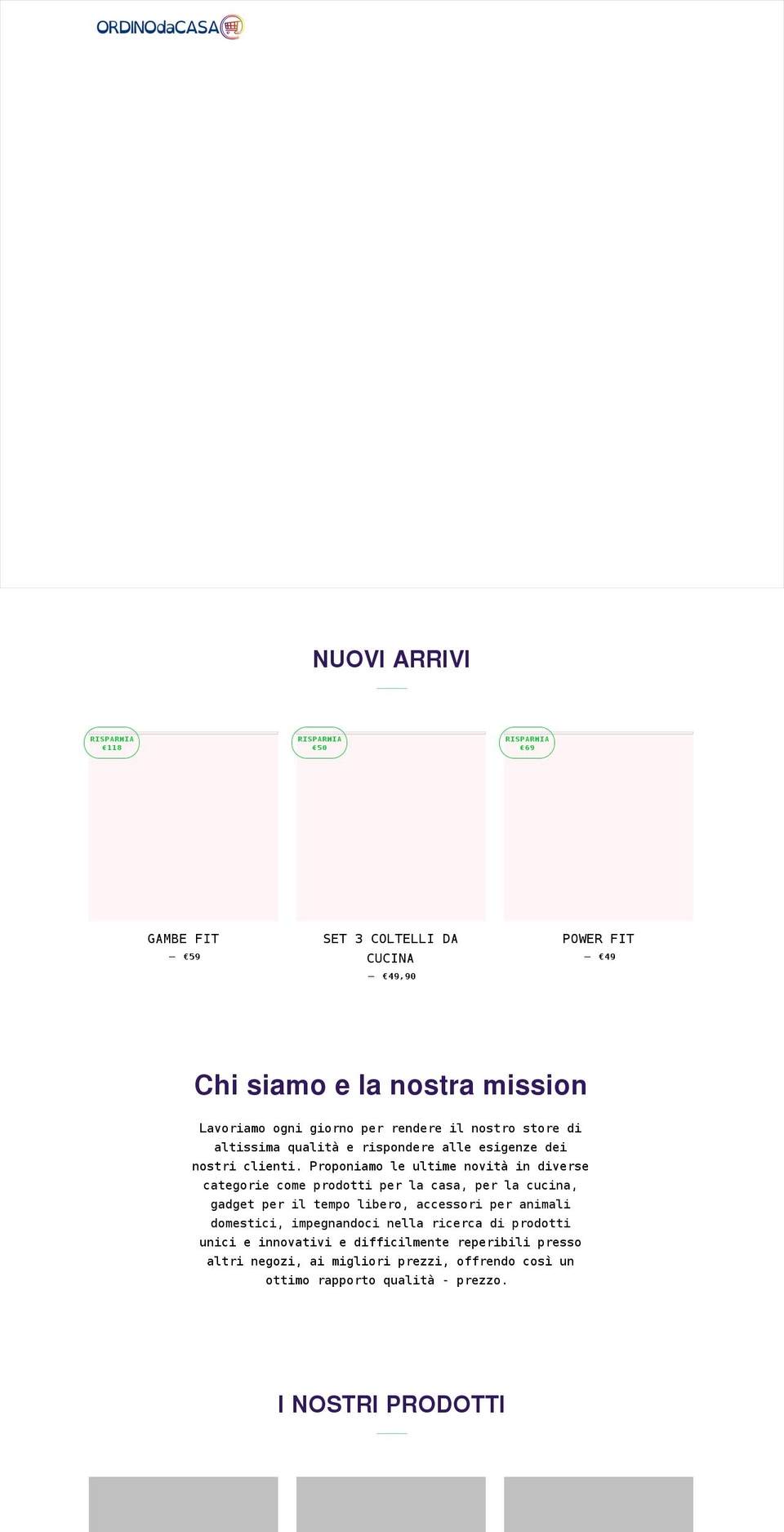 ordinodacasa.com shopify website screenshot