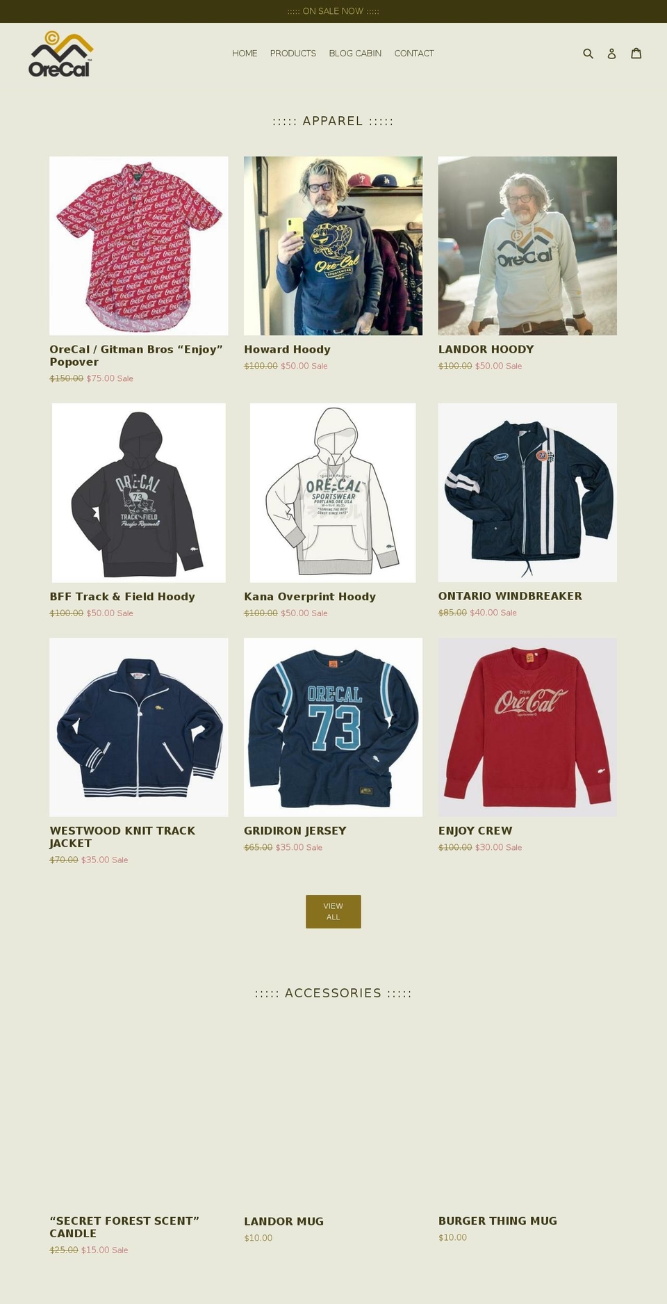 orecal-sport.com — Shopify storefront screenshot