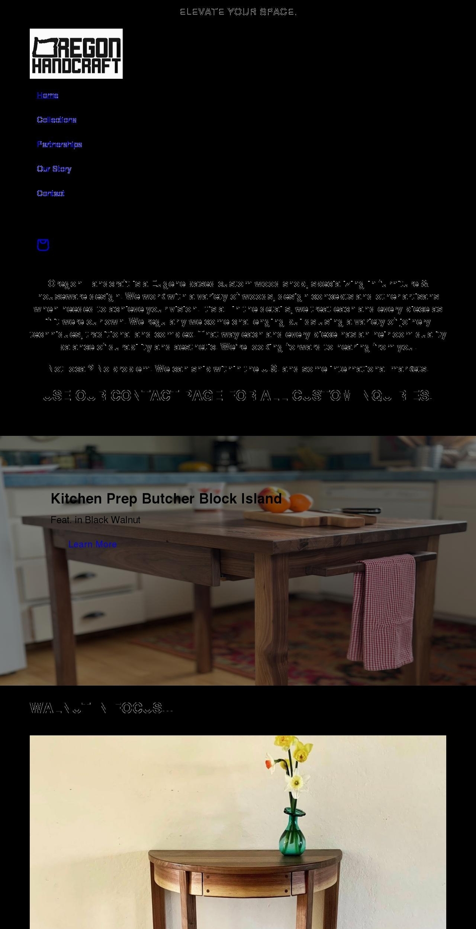 oregonhandcraft.com shopify website screenshot