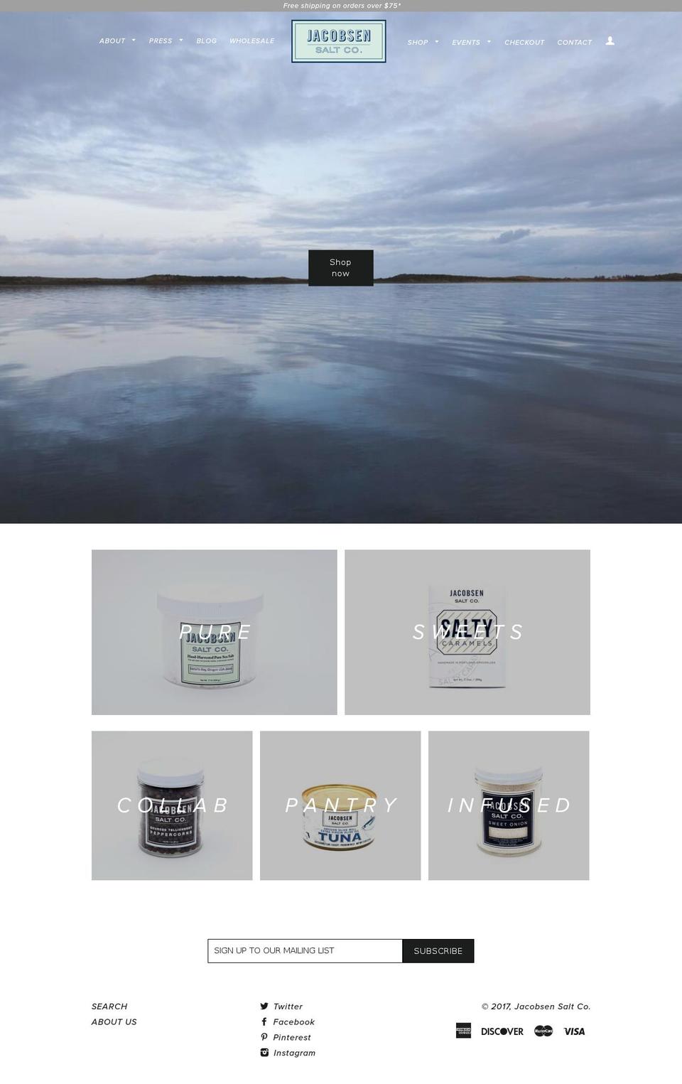 Jacobsen-Media Drink Shopify theme site example oregonsaltcompany.com