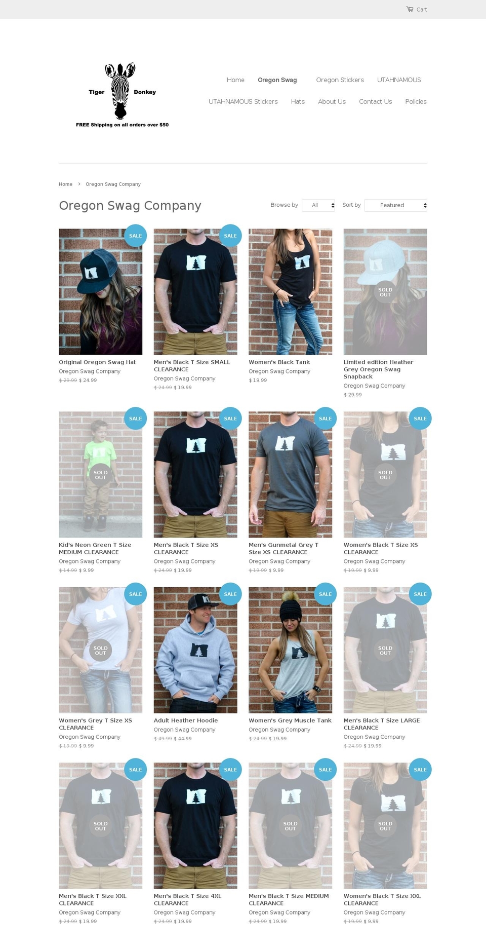 Current Oregon Swag Company Shopify theme site example oregonswagcompany.com