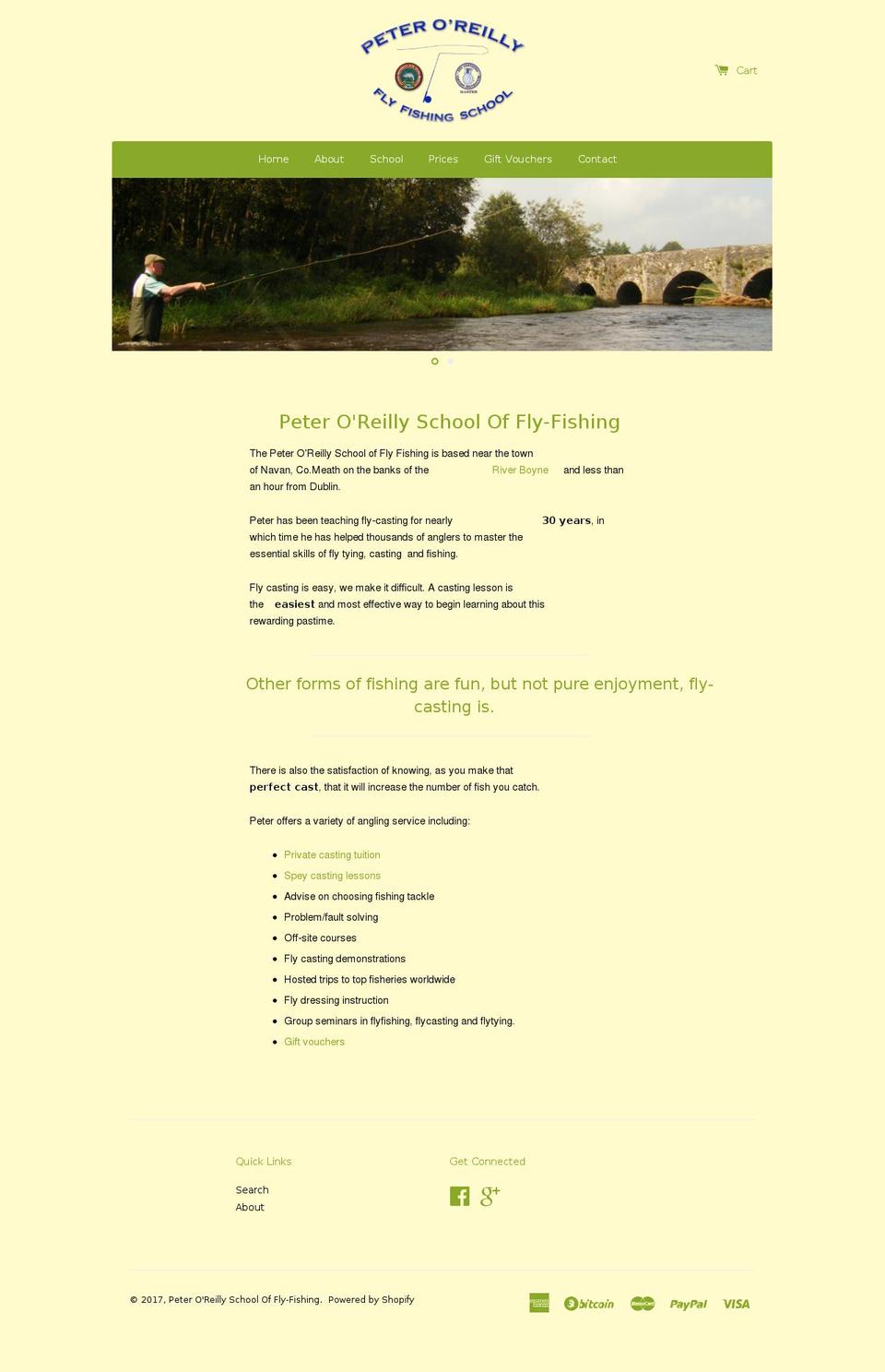 oreillyflyfishing.com shopify website screenshot