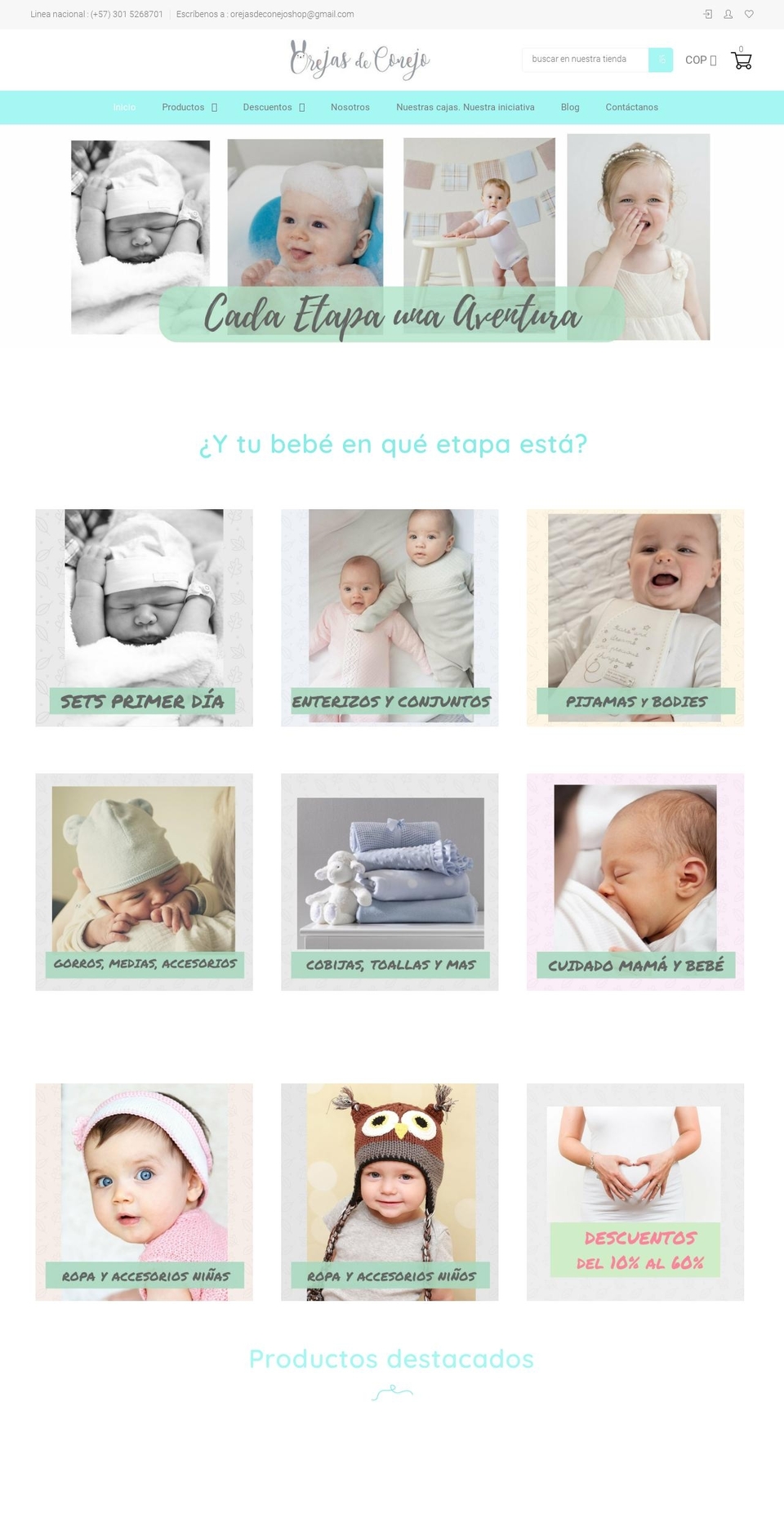 orejasdeconejo.com — Shopify storefront screenshot