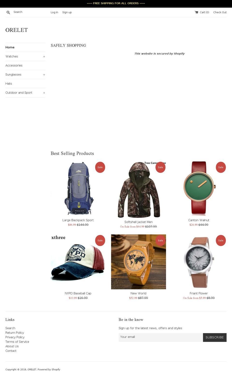 orelet.com — Shopify storefront screenshot