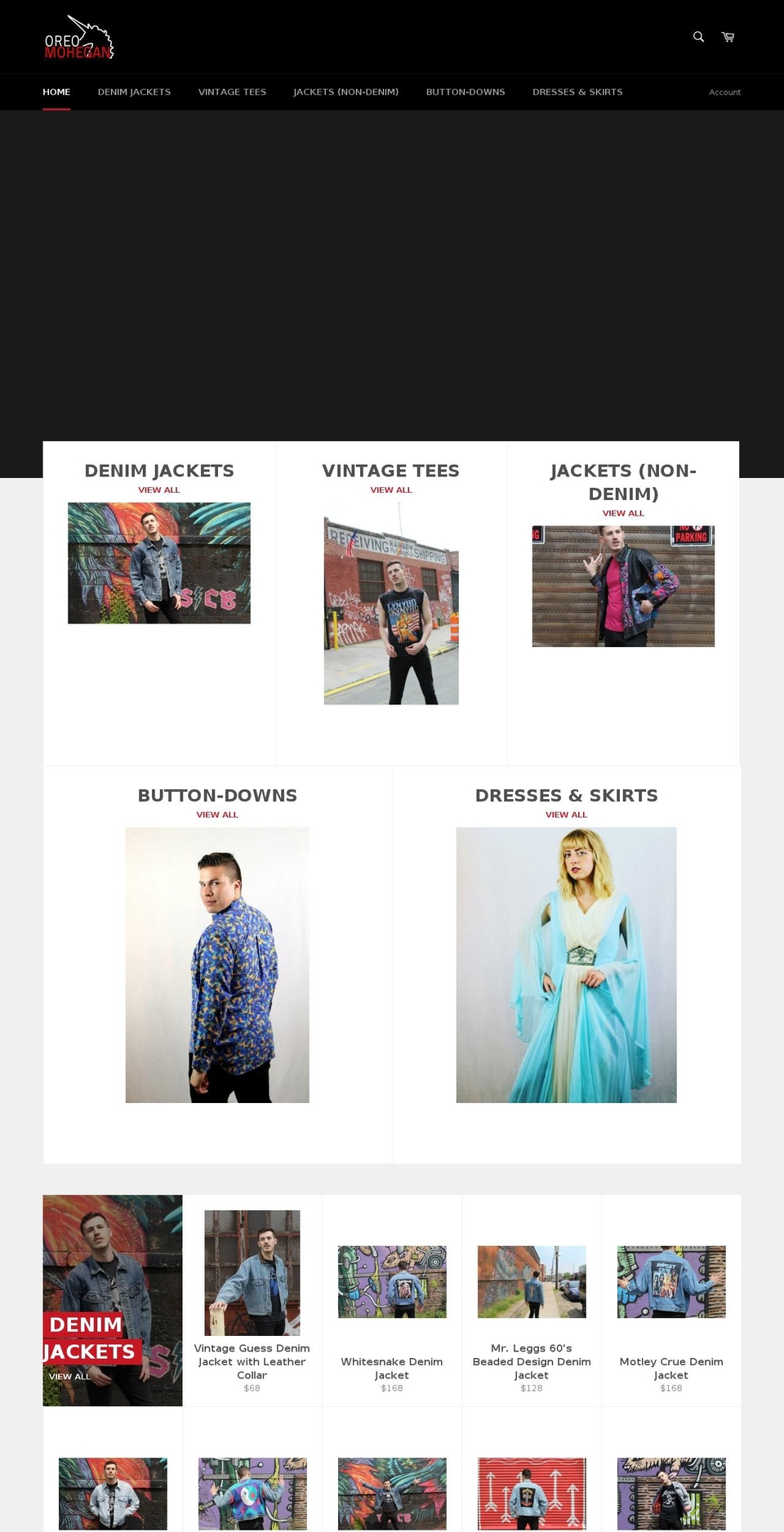 oreomohegan.com — Shopify storefront screenshot