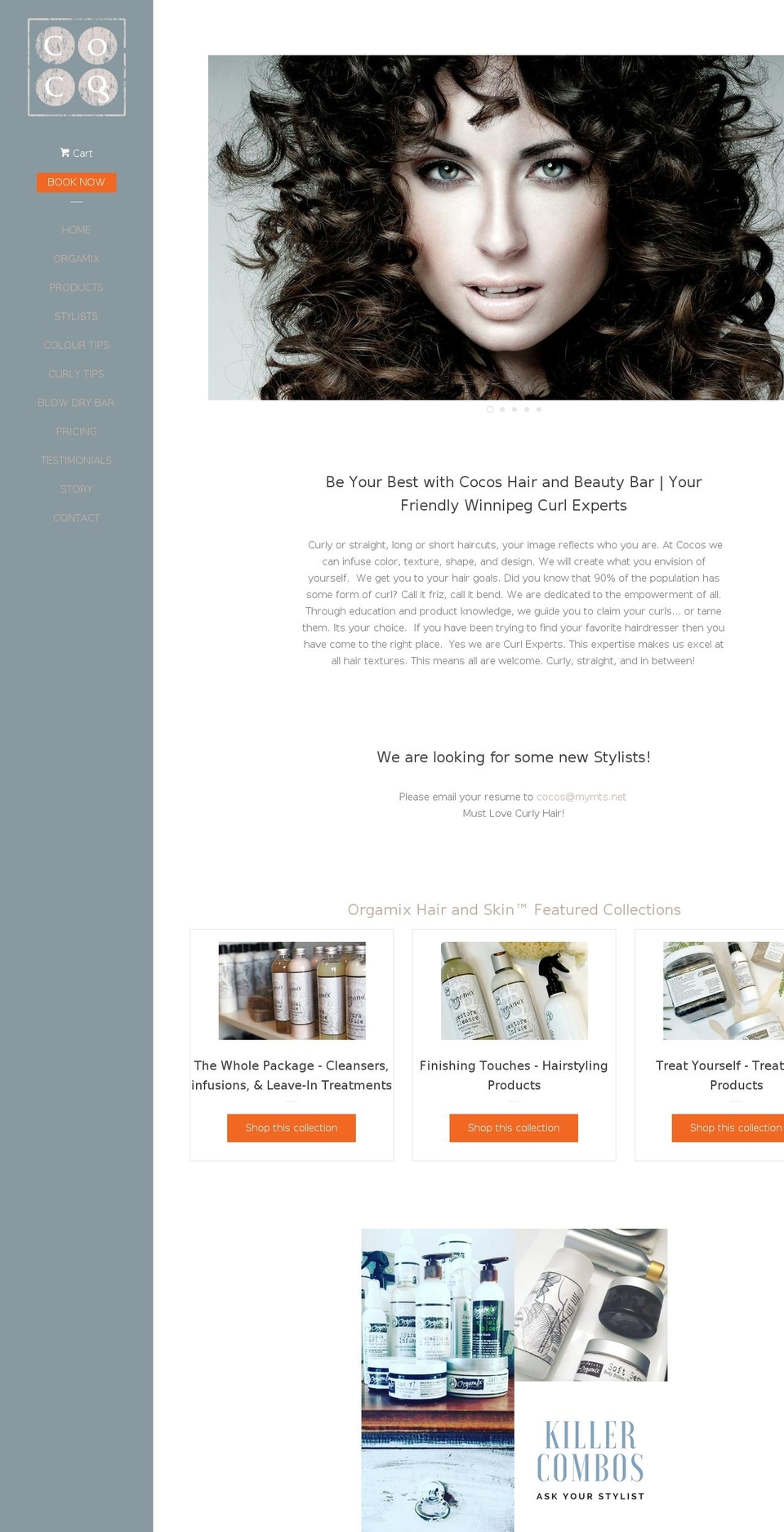 orgamixhairandskin.com — Shopify storefront screenshot