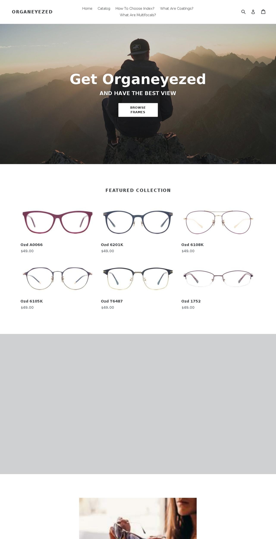 organeyezed.com — Shopify storefront screenshot
