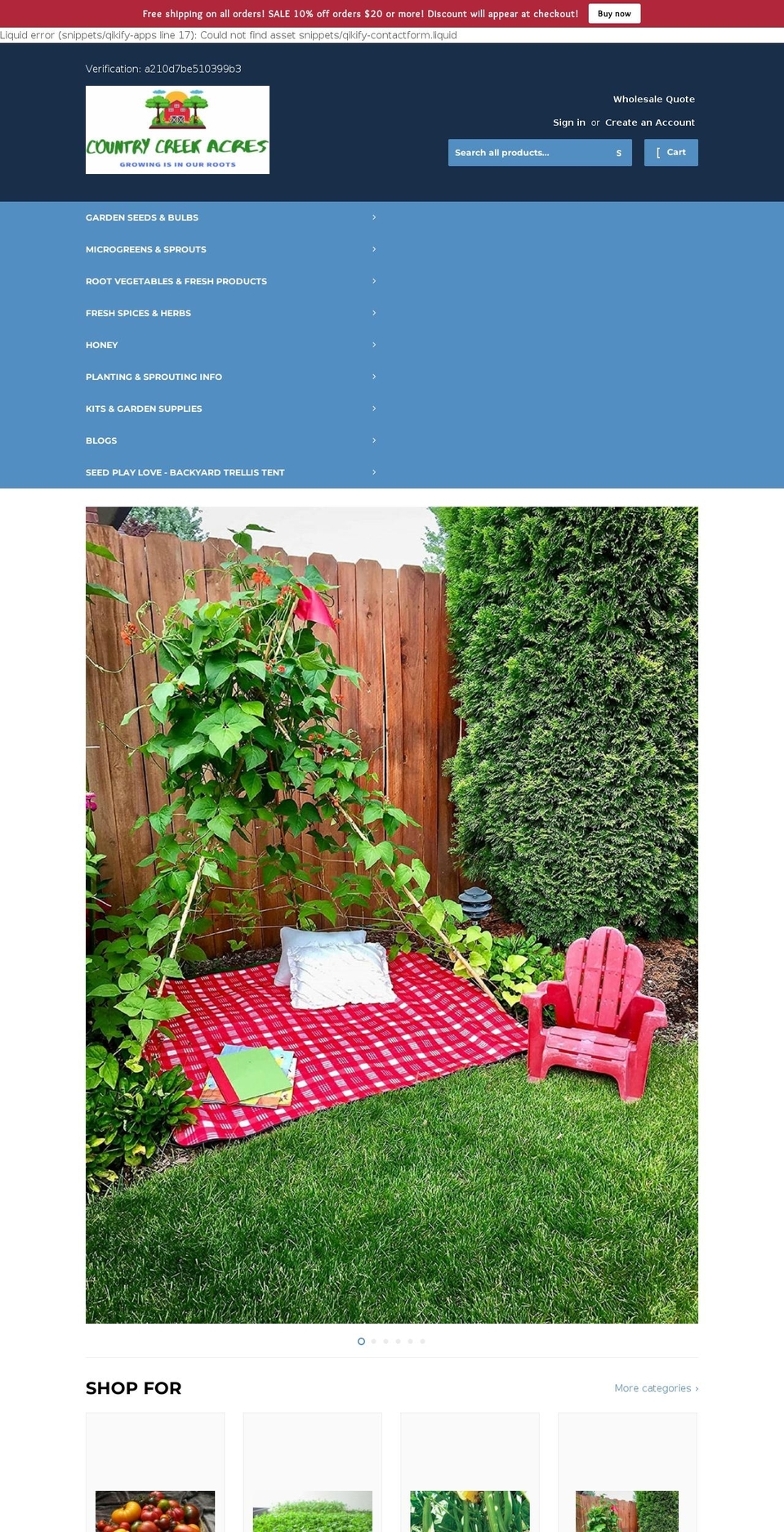 organic-heirloom-seed.com shopify website screenshot